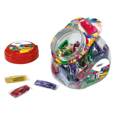 Emtec USB-Stick 16 GB C410 USB 2.0 Candy Jar 80 pces - 16 GB