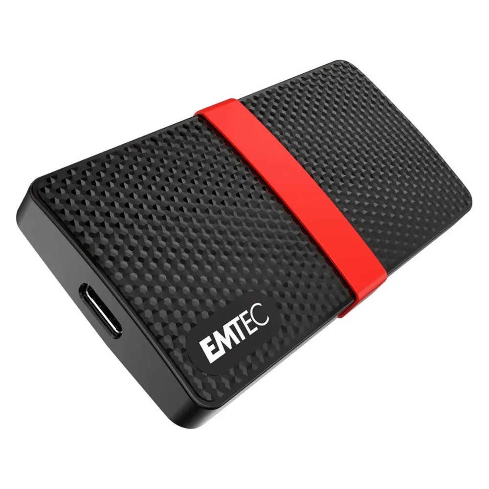Disco Duro EMTEC X200 128GB SSD USB Type-C 450MB/s Shock Resistant