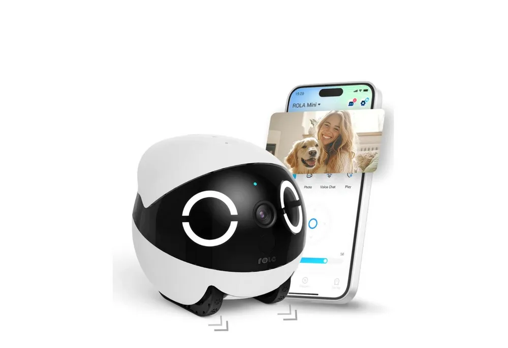 Enabot Smart Home Kamera ROLA Mini: Haustier-Kamera mit langlebiger Batterie & interaktiv (Innenbereich, 1-tlg)
