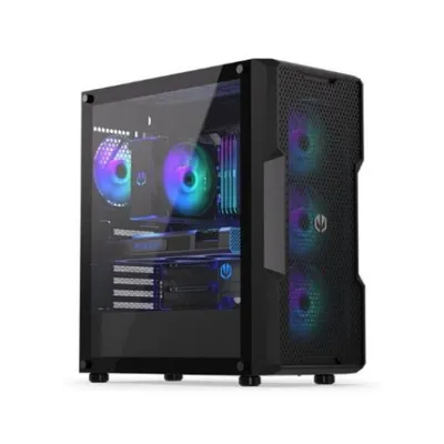 ENDORFY Regnum 400 ARGB Tower, 4 x 120 mm GPU, 370 mm, gehärtetes Glas, ATX, Schwarz