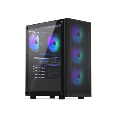 ENDORFY Ventum 200 ARGB Gaming-Tower 4x120mm gehärtetes Glas ATX/Midi-Tower Schwarz