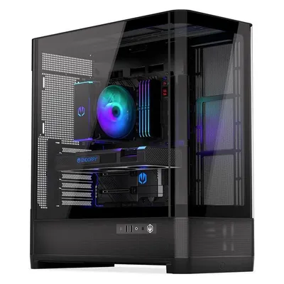 PC-Gehäuse Endorfy Aquarius 8000 Flex Midi Tower Gehärtetes Glas Schwarz