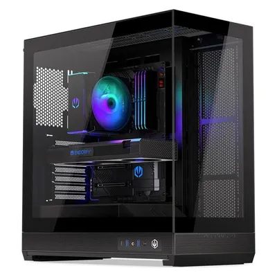 PC-Gehäuse Endorfy Fishtank 6000 Flex Midi Tower Schwarz Gehärtetes Glas ARGB