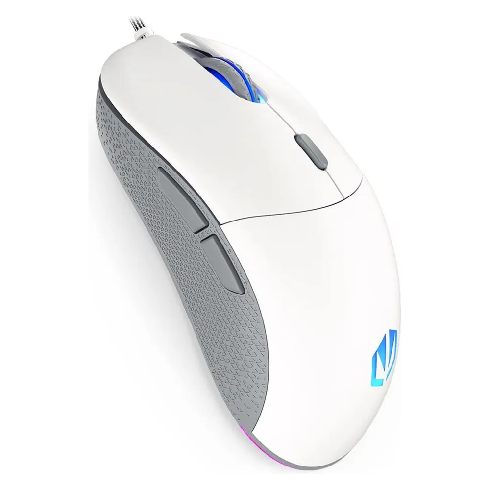 Maus Endorfy GEM USB Typ-C 8000 DPI Ambidextr Weiß RGB 6 Tasten