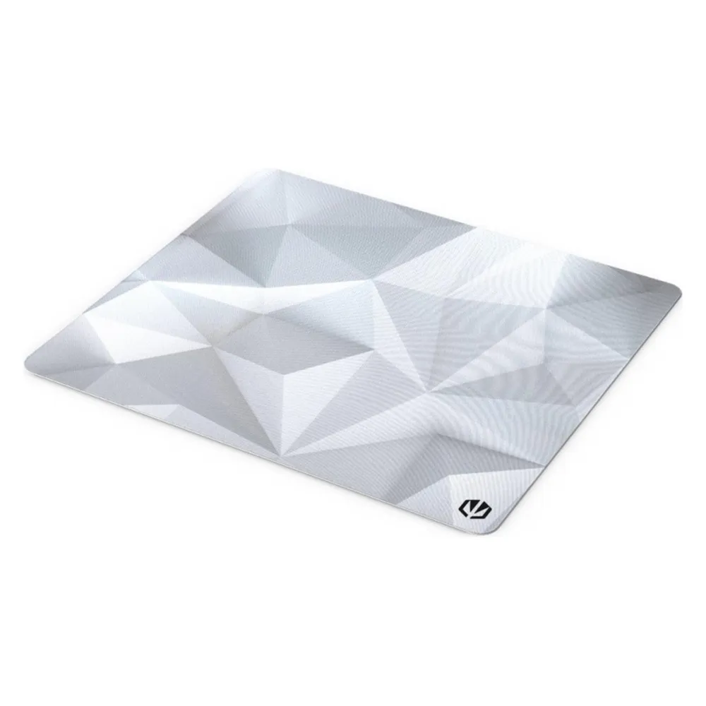 Mauspad ENDORFY Crystal Onyx White L 450 x 400 mm Anti-Rutschrand Weiß Schwarz