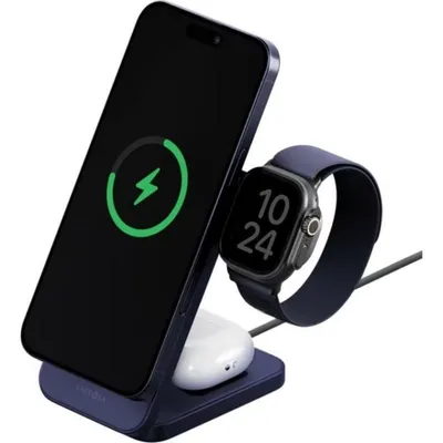 Drahtloses Ladegerat Energea MagTrio 2 Blau 3-in-1 MagSafe Qi2 25 W