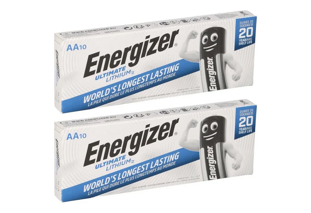Energizer 20x Energizer Ultimate Batterie Lithium LR06 1.5V AA Mignon L91 Batterie