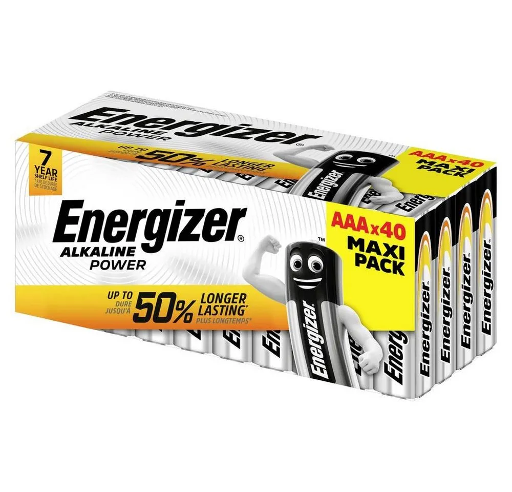 Energizer Alkaline Micro-Batterien, 40er-Set E303711200 Batterie