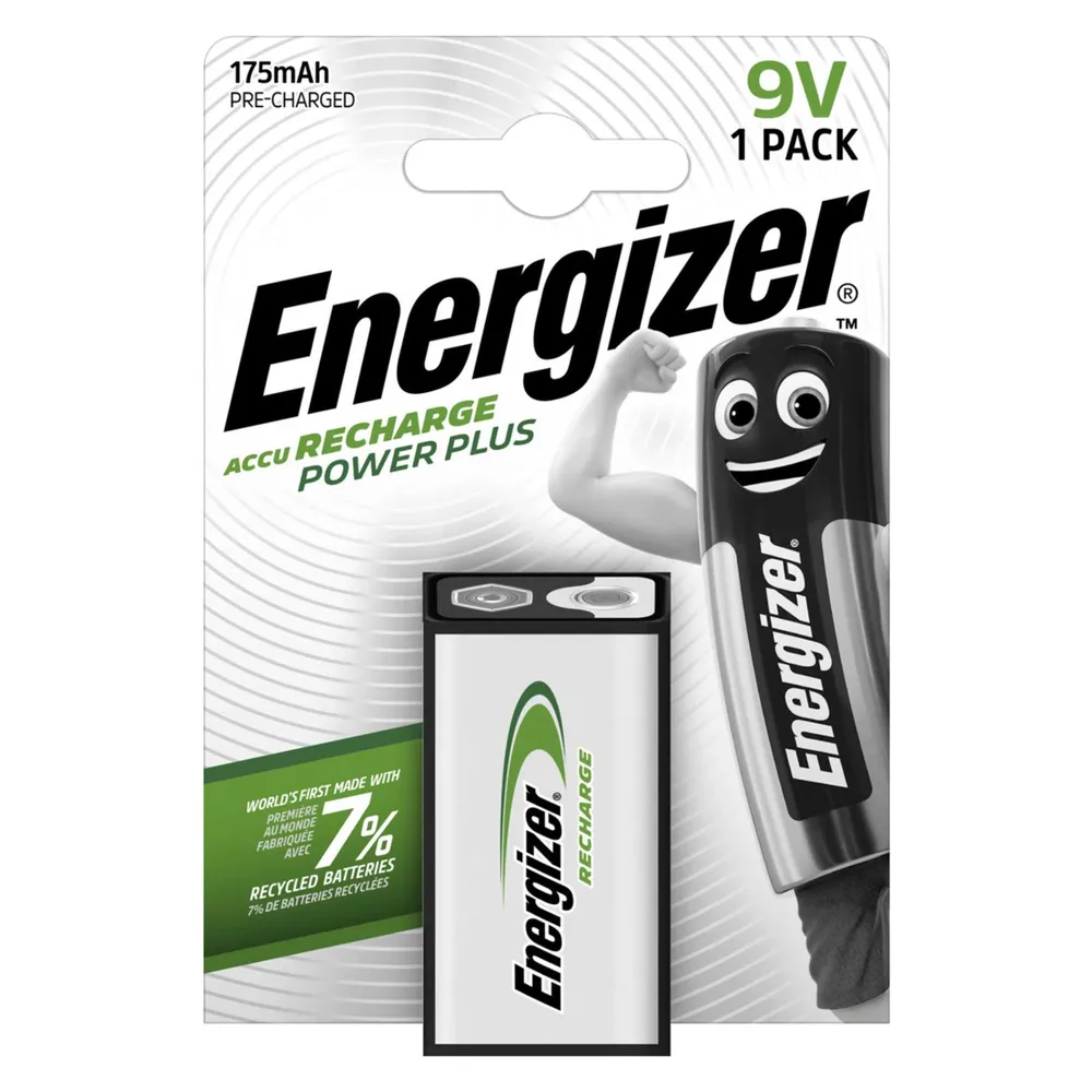 Energizer PowerPlus NiMH-Akku 9-V-Block, 175 mAh