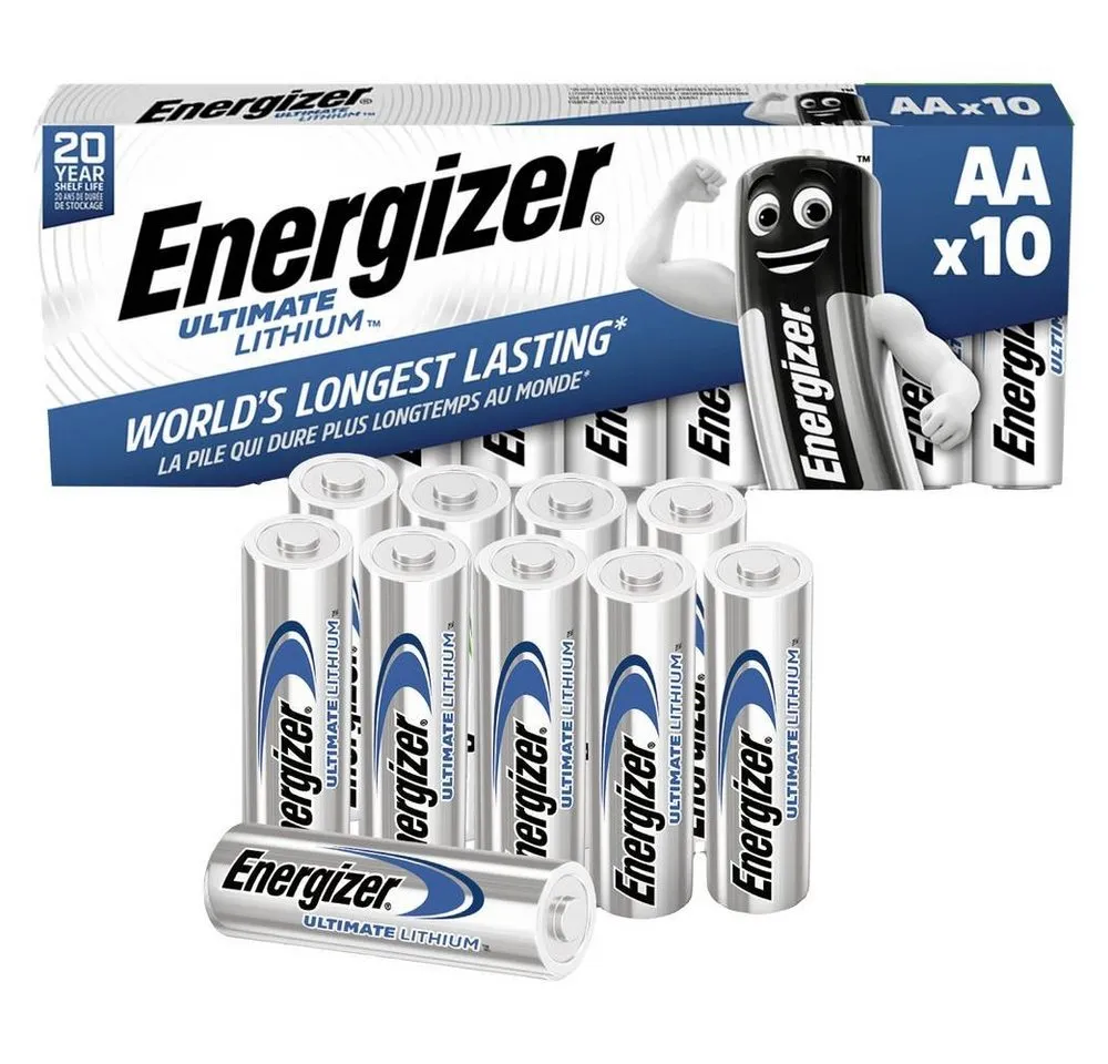 Energizer Ultimate Lithium Mignon-Batterien, 10er-Set E301535501 Batterie