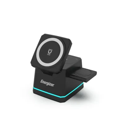 Ladegerät Energizer WCP307 kabellos MagSafe Schnell 3 Geräte schwarz