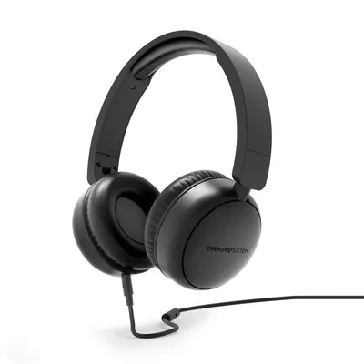 Energy Sistem Soundspire faltbare Kopfhörer mit abnehmbarem Kabel, Schwarz