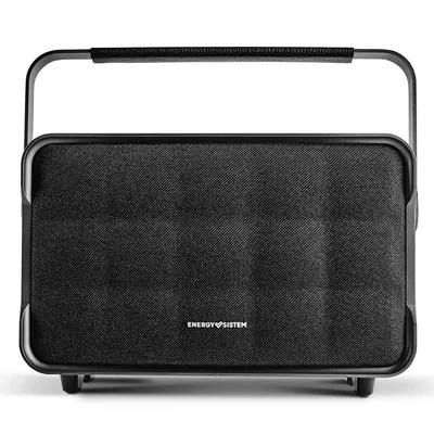 Energy Sistem Bluetooth-Lautsprecher im edlen Retro-Design, 150 W, Schwarz
