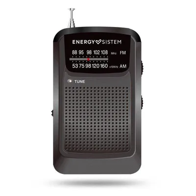 Tragbares Energy Sistem AM/FM Radio mit 3,5 mm Kopfhöreranschluss und AAA-Batterien
