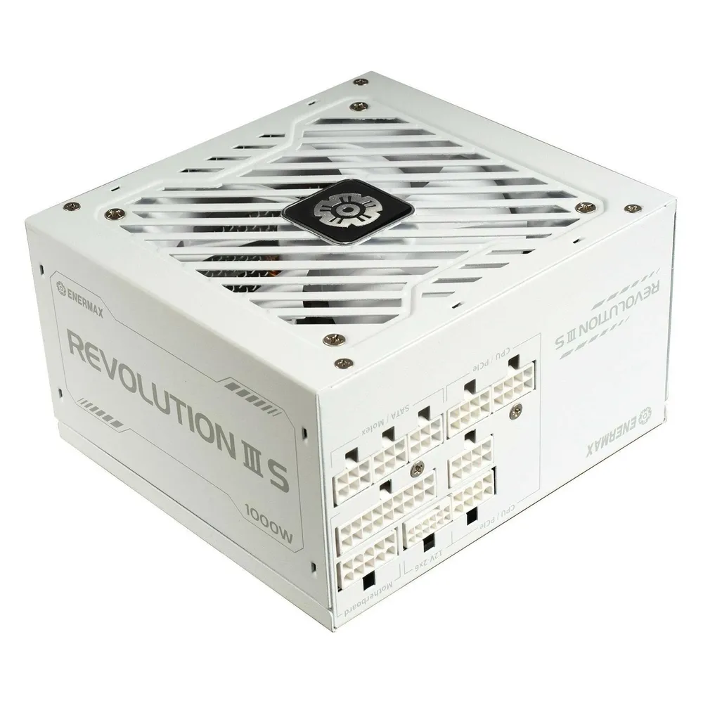 Fuente de Alimentación Enermax Revolution III S 1000W 80 PLUS Platinum modular Snow White