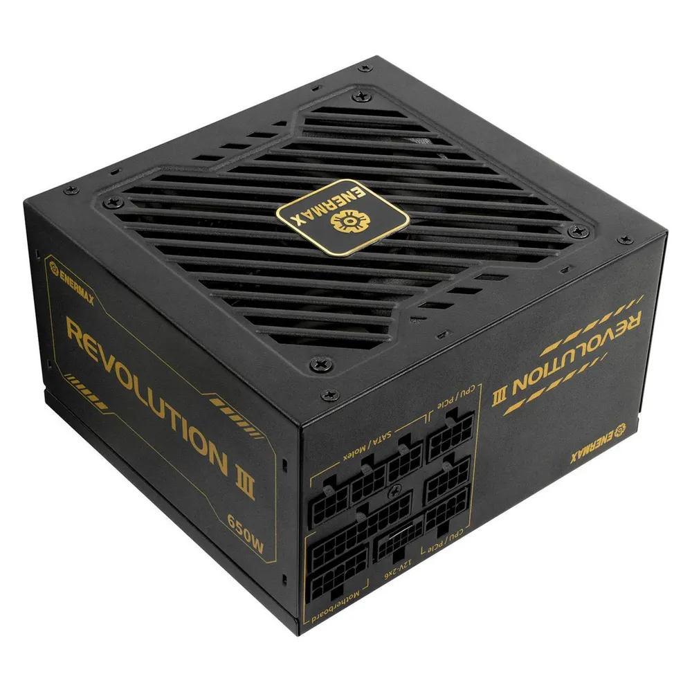 Netzteil Enermax Revolution III 650W 80 PLUS Gold Vollmodular Kühlsystem Netzteil Enermax Revolution III 650W 80 PLUS Gold Vollmodular Kühlsystem