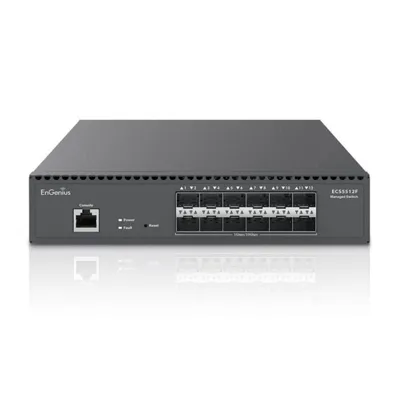 Switch EnGenius ECS5512F L2+ Managed 12x SFP+ Full Duplex Rackmontage Schwarz Switch EnGenius ECS5512F L2+ Managed 12x SFP+ Full Duplex Rackmontage Schwarz