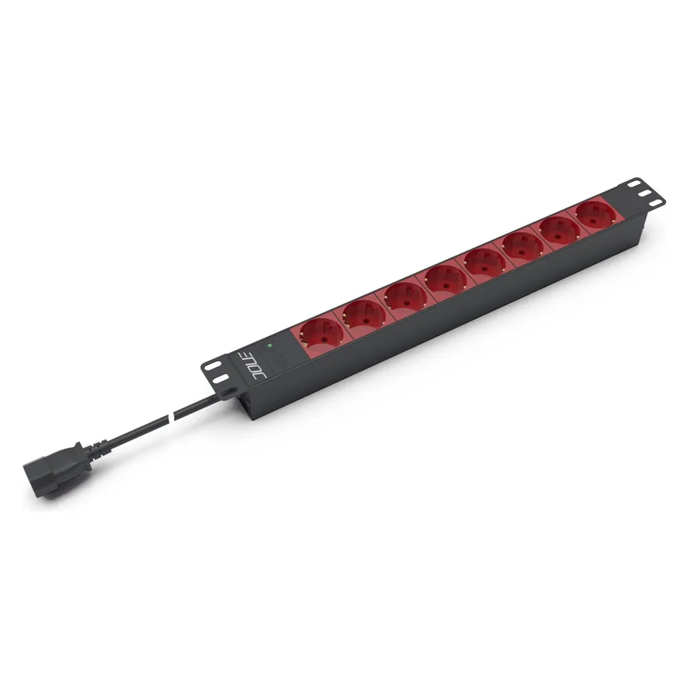 Enoc 48,30cm (19") Steckdosenleiste 8xSchuko rt m.C14 EPU 08-R-C14