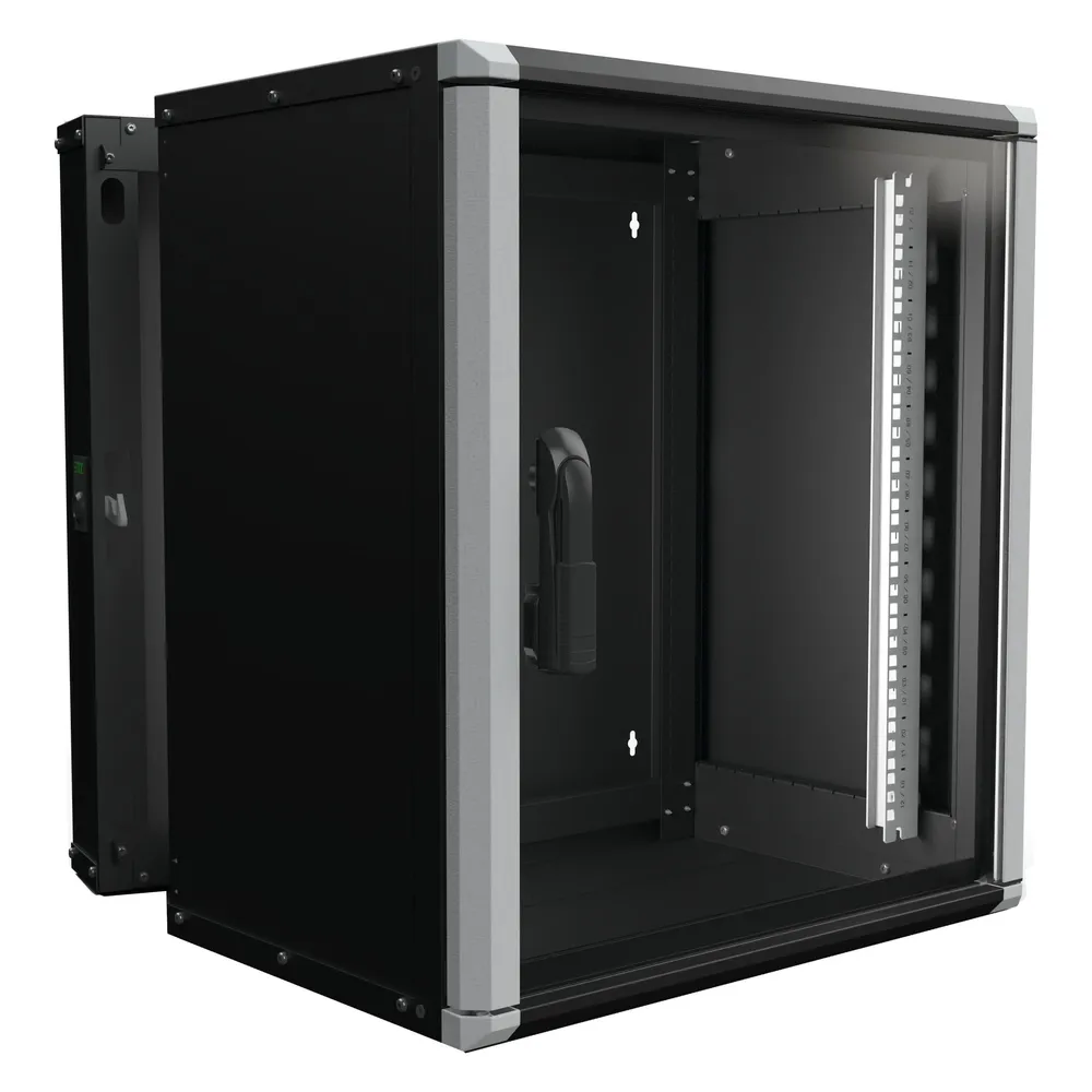 Enoc Wandschrank 12HE 3tlg. sw 19"600x500x668mm Wr2 12-65-S