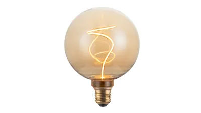 ENOVALITE LED Filament Leuchtmittel, YARN GLOBE, Amber, E27, 4.9W, 200lm, 1800K, dimmbar