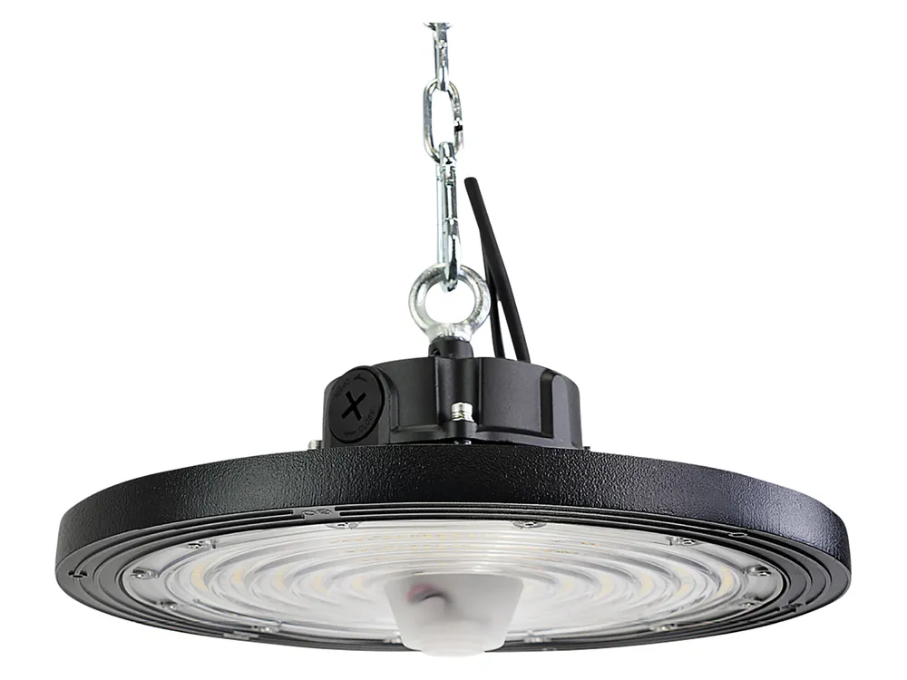 ENOVALITE LED-HighBay-Leuchte, UFO, 120...200 W, CCT, EEK: C, 19200...32000 lm, dimmbar, schwarz