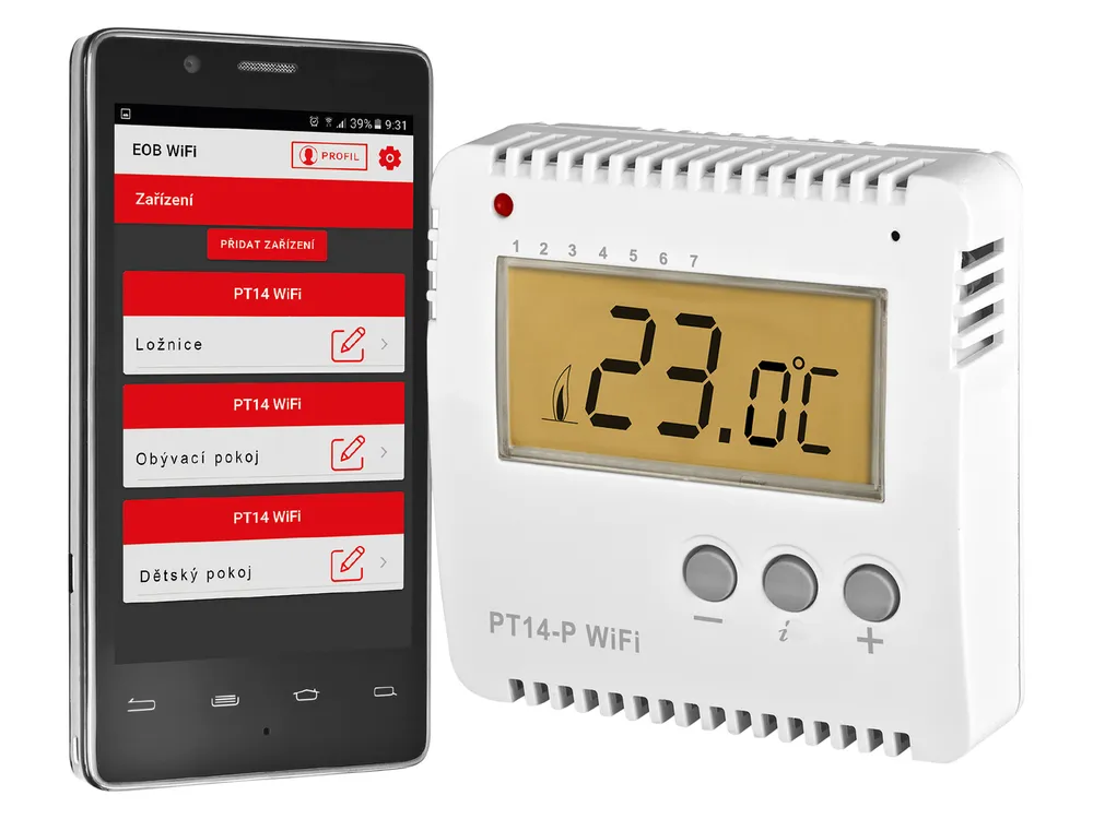 EOB Raumthermostat 667, mit WLAN, PT14-P, weiß