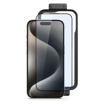 Epico Edge to Edge Glass iPhone 15 Pro Max - 2 pack with installation frame