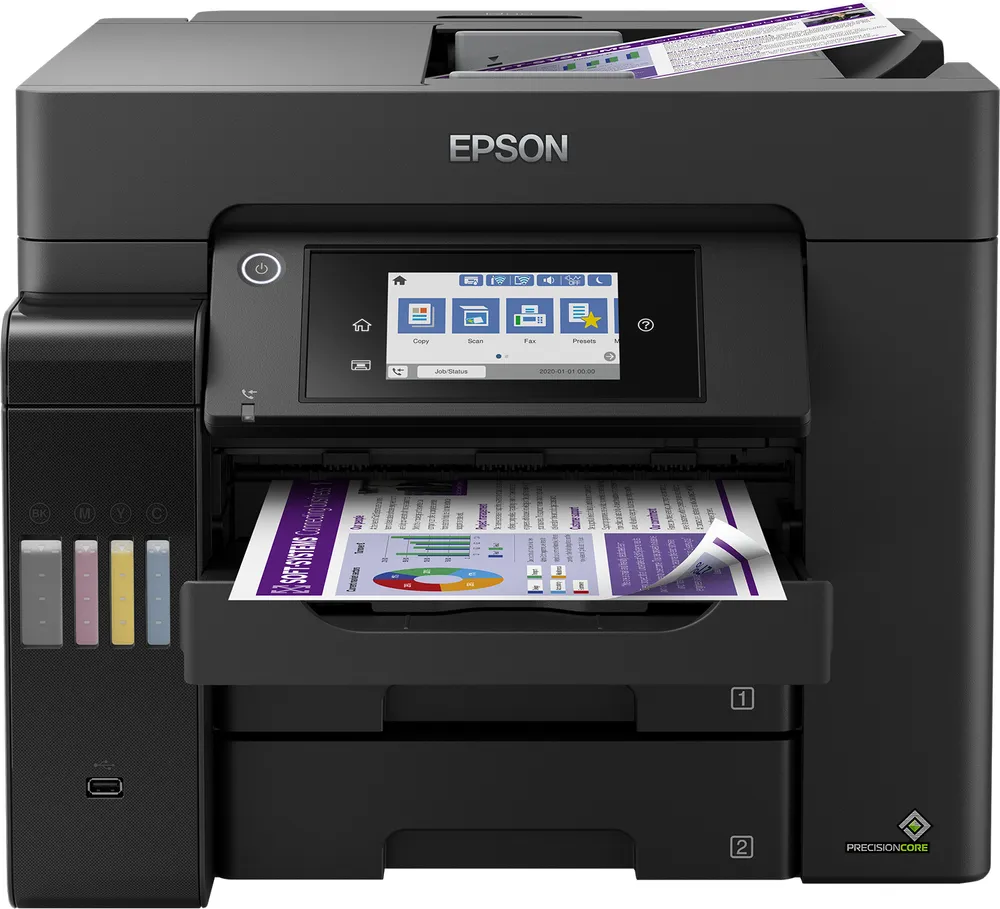 Multifunktion Epson EcoTank L6570 Laser Farbe WLAN Fax Duplex All-in-One Schwarz