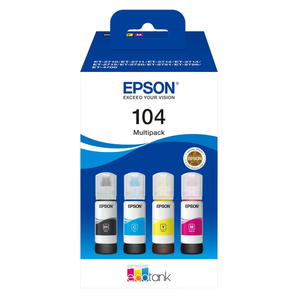 Epson 104 Tintenflaschen Multipack Farbe