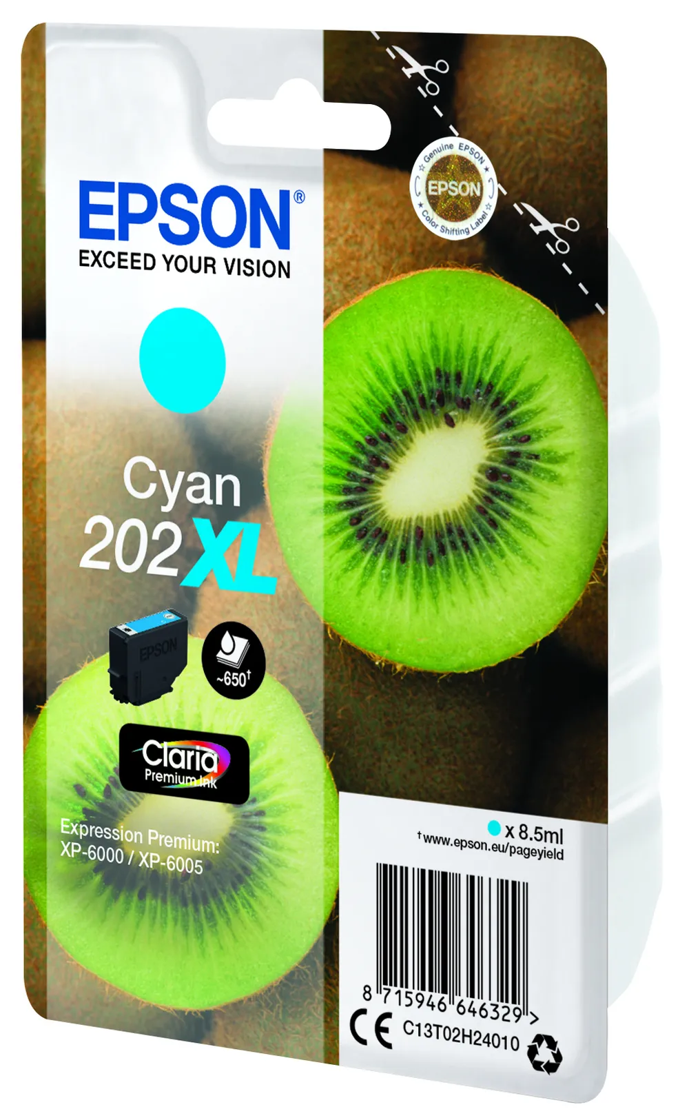 C13T02H24010 Kiwi Cyan XL Druckerpatrone