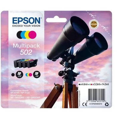 Tintenpatronen Epson 502 Pack 4 Einheiten Schwarz/Cyan/Magenta/Gelb