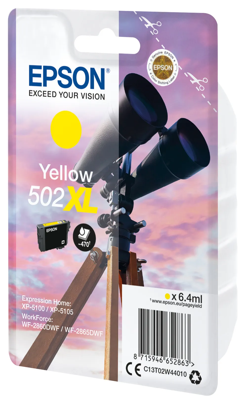C13T02W44010 Fernglas XL gelb Druckerpatrone