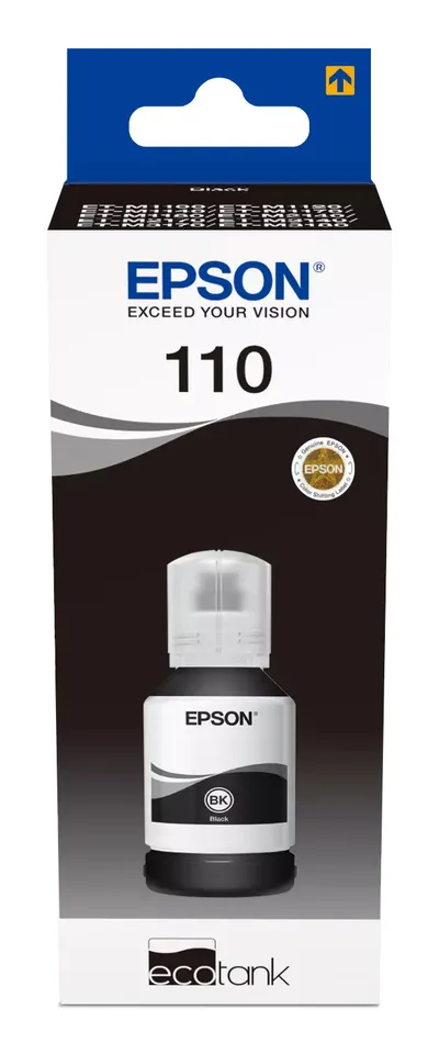 Tintenpatrone Epson C13T03P14A Schwarz für EcoTank-Drucker