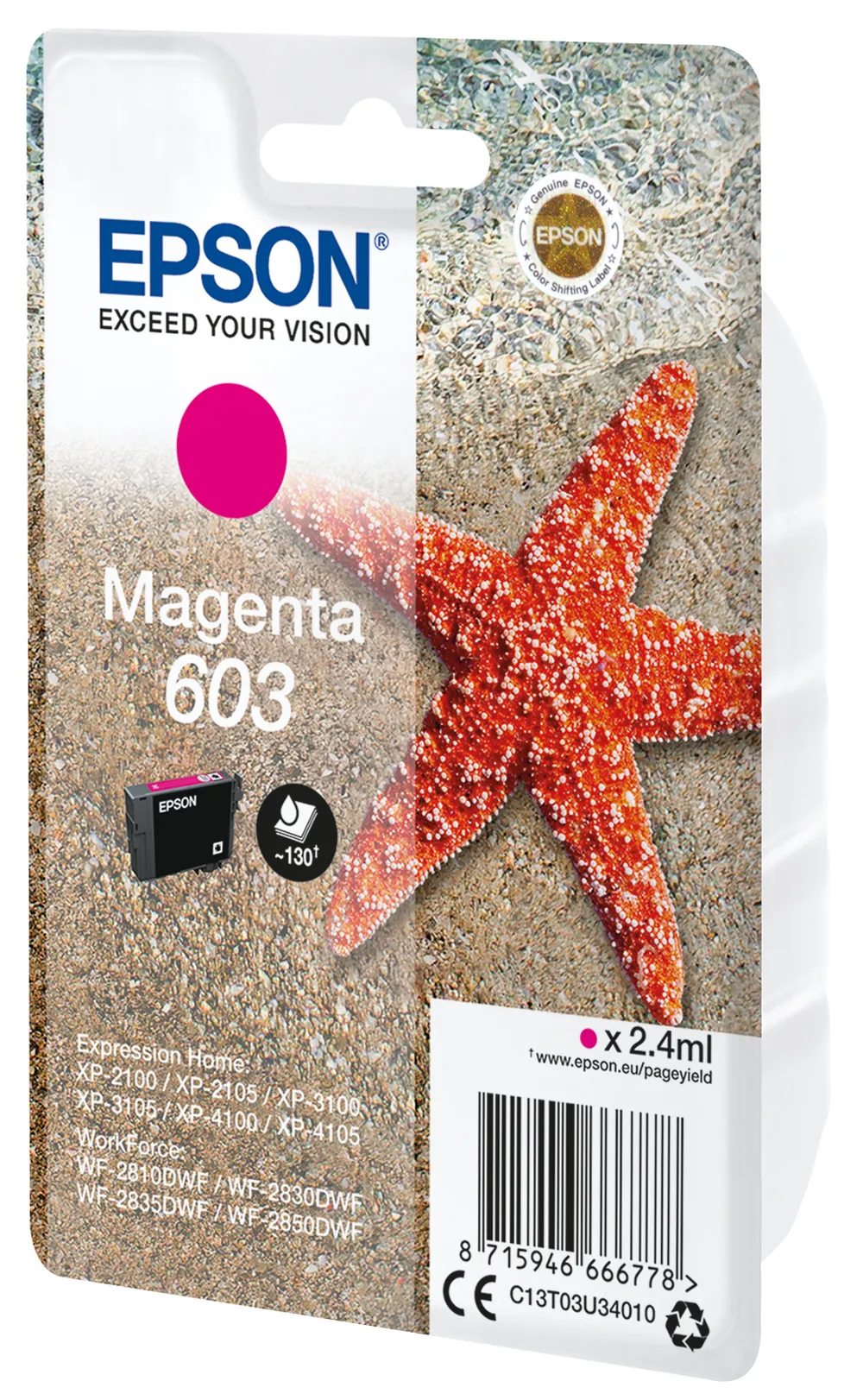 Epson C13T03U34020 Druckerpatrone 1 Stück(e) Original Standardertrag