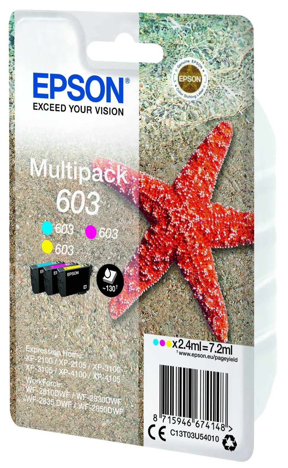 Epson C13T03U54020 Druckerpatrone 1 Stück(e) Original Standardertrag Cyan, Magenta, Gelb