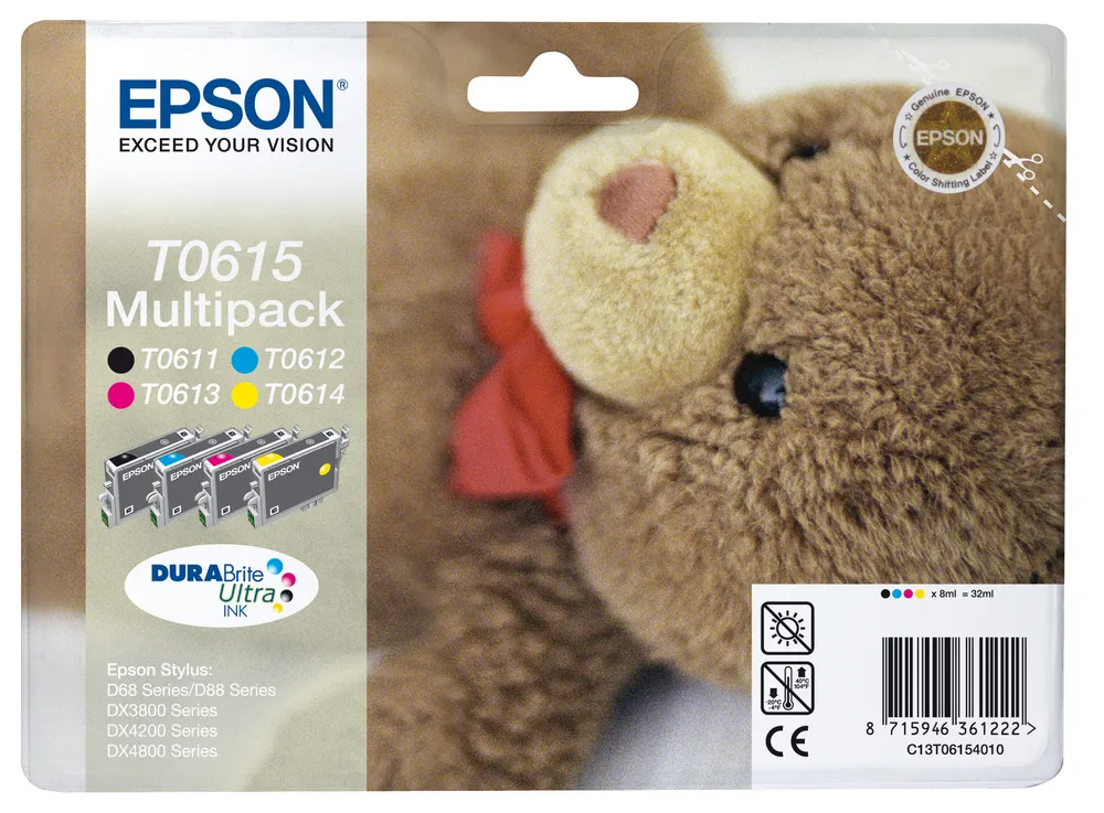 C13T06154010 MultiPack BK/C/M/Y Druckerpatrone