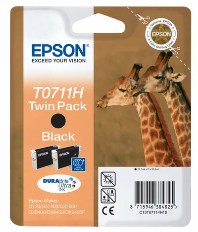 Tintenpatrone Epson Giraffe Schwarz T0711H DURABrite Ultra