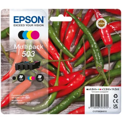 Original Epson 503 Tintenpatrone, 4er-Pack BK/C/M/Y
