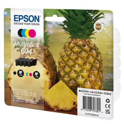 Original Epson 604 Tintenpatrone, 4er-Pack BK/C/M/Y
