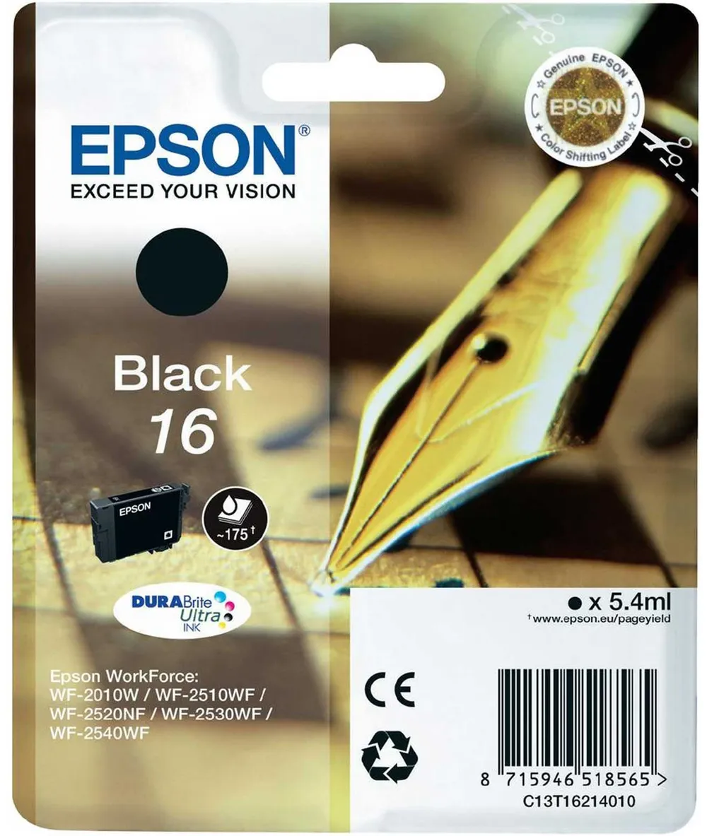 Epson Pen and crossword 16 Druckerpatrone 1 Stück(e) Original Standardertrag Schwarz