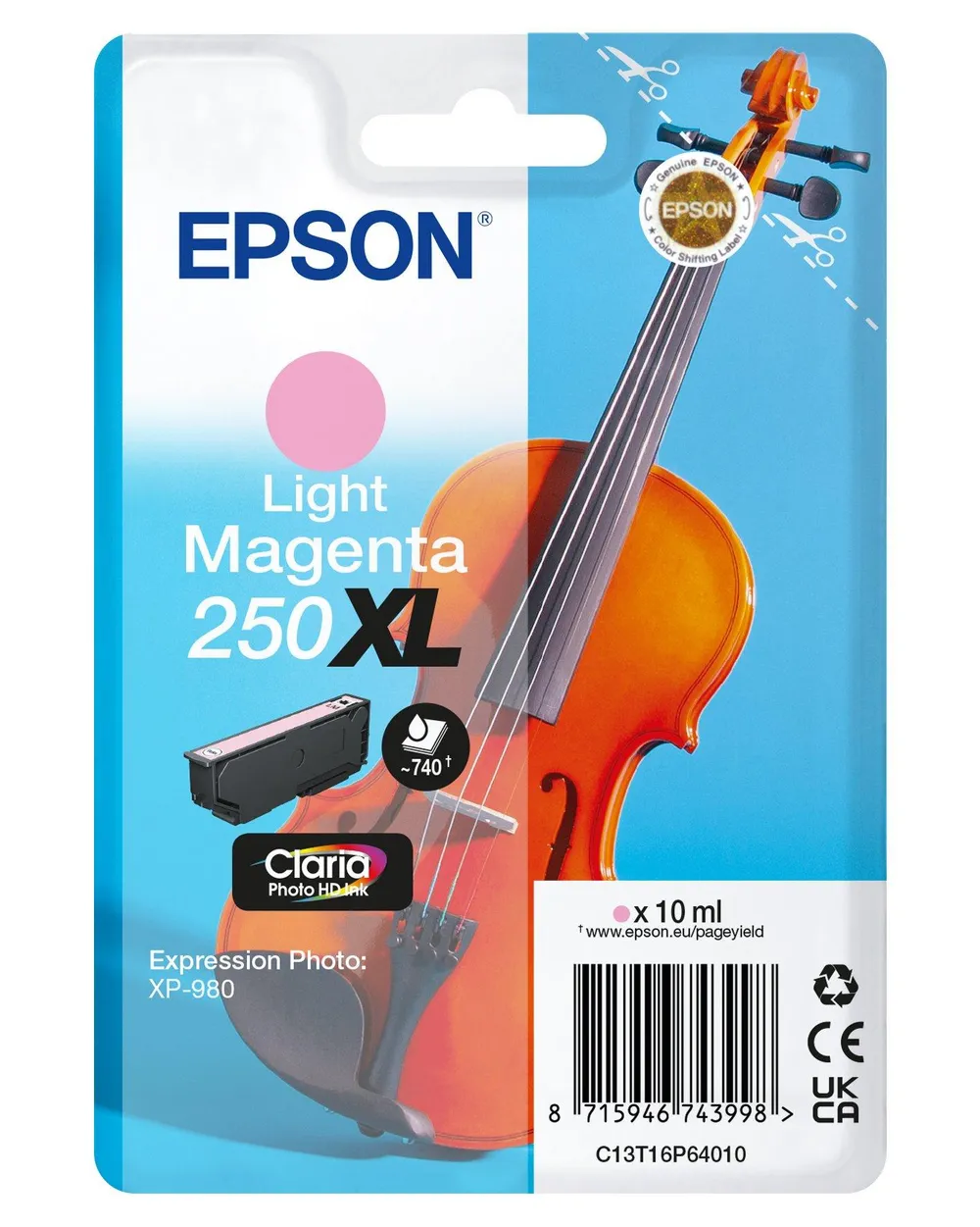 Epson 250XL Light Magenta Claria Photo HD Tintenpatrone