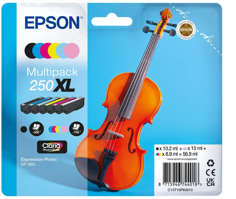 Tintenpatrone Epson 250XL Claria Photo HD Multipack 6 Stück