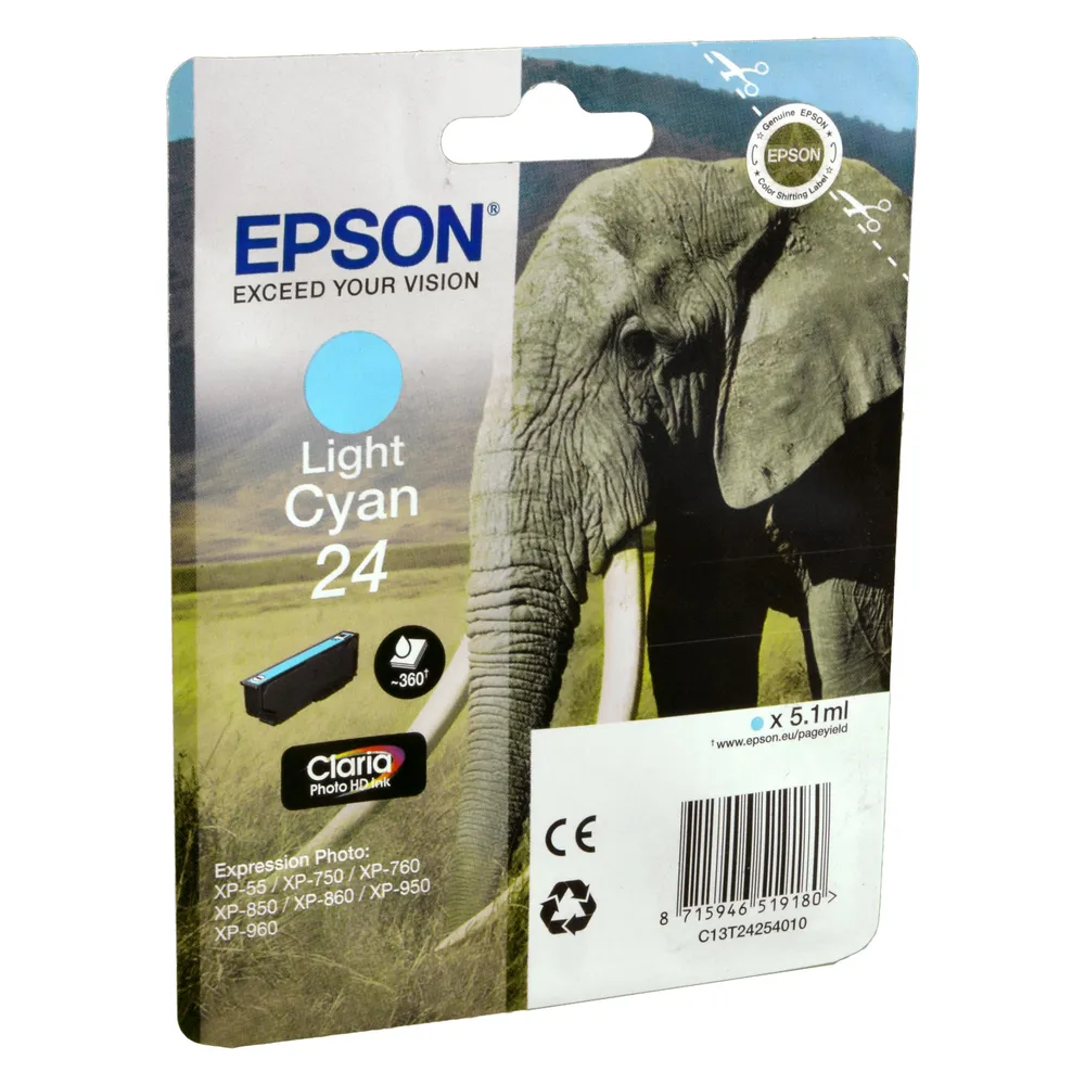 C13T24254012 Elefant light cyan Druckerpatrone