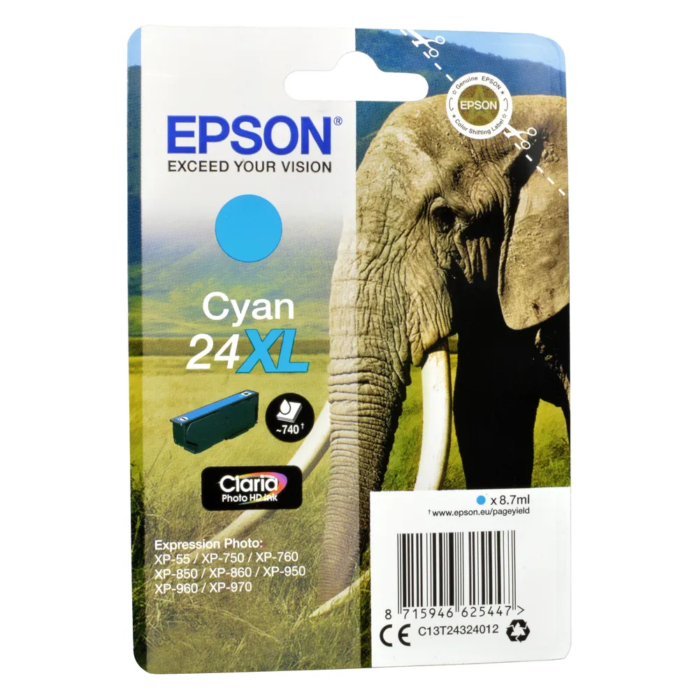 Epson 24 Claria XL Tintenpatrone, Cyan