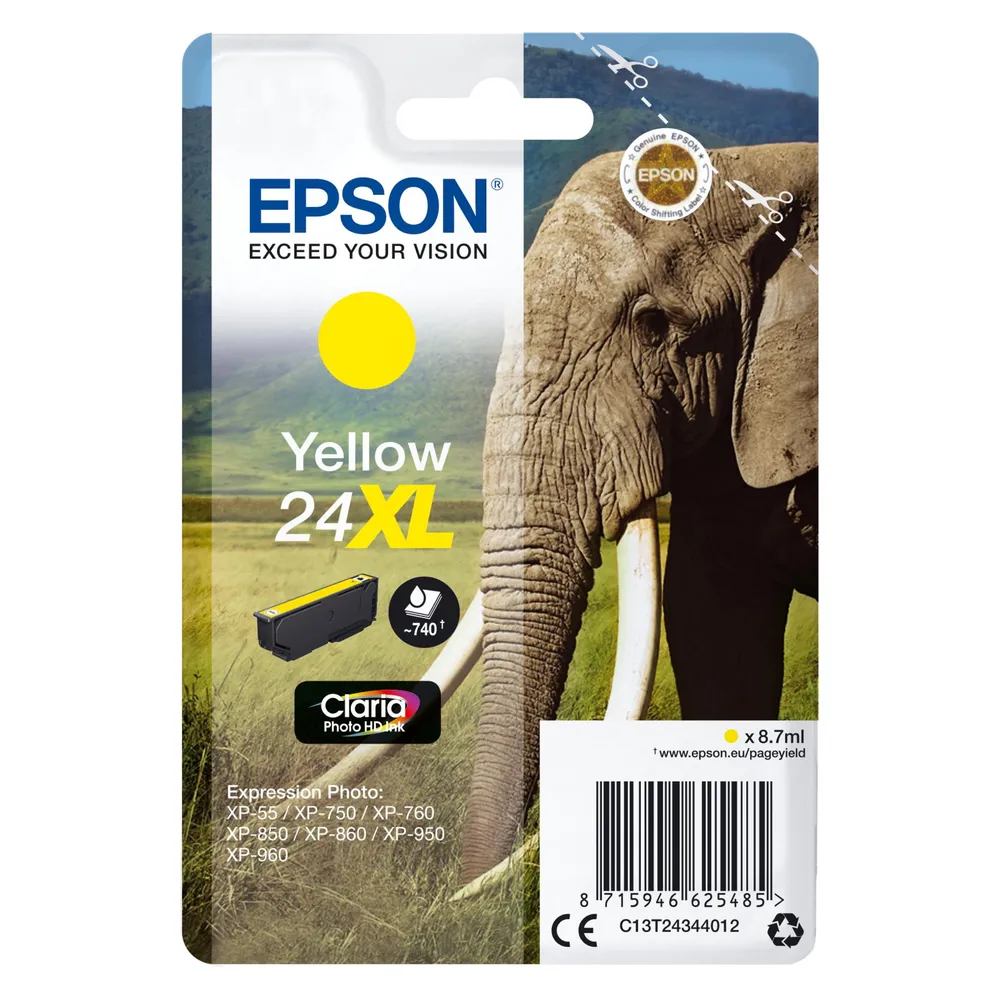 Epson 24 Claria XL Tintenpatrone, Gelb