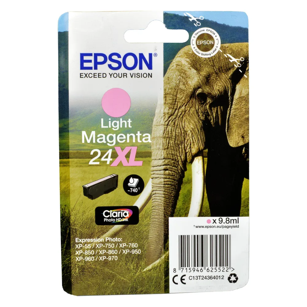 Epson 24 Claria XL Tintenpatrone, Hellmagenta