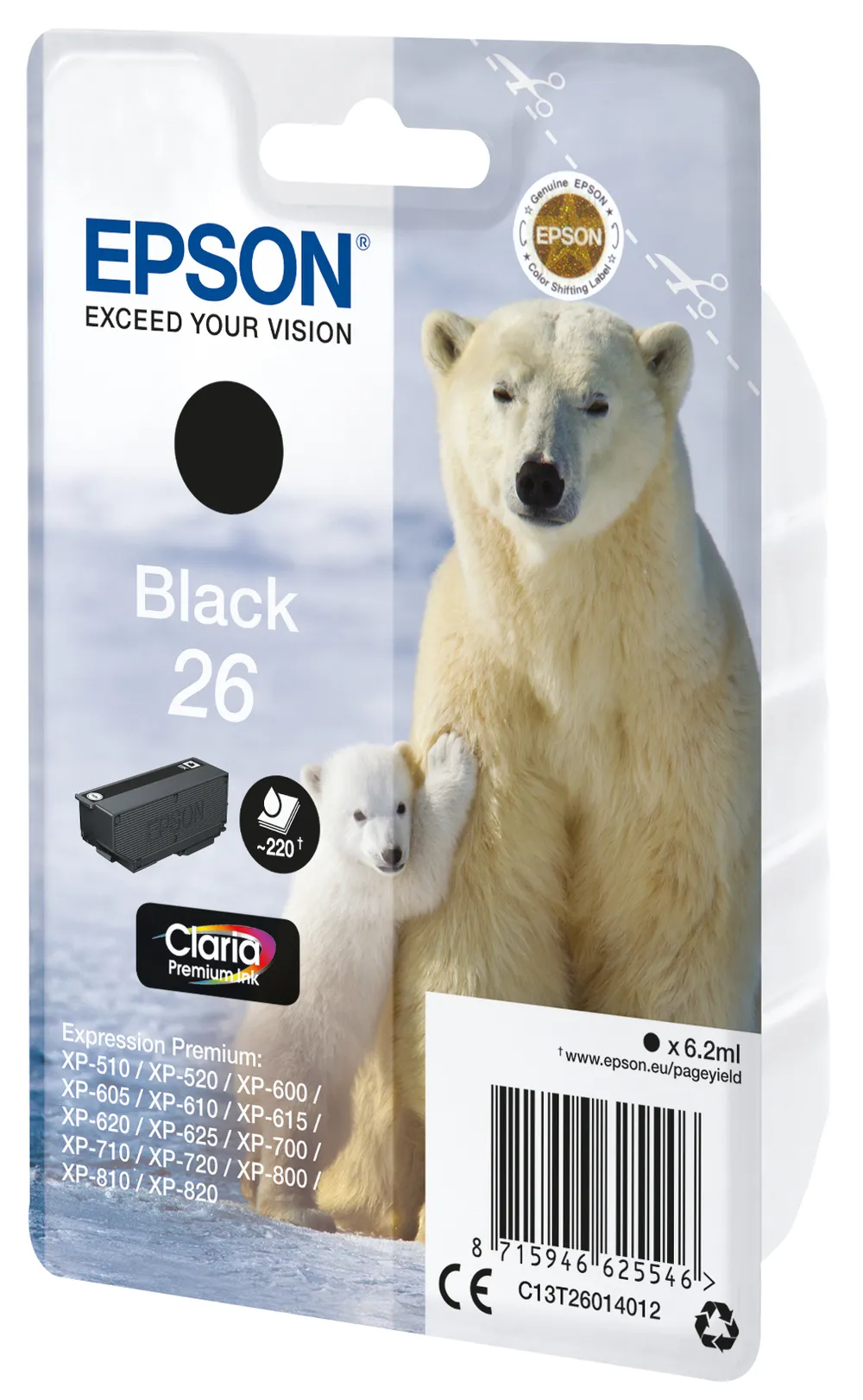 C13T26014012 Eisbär schwarz Druckerpatrone