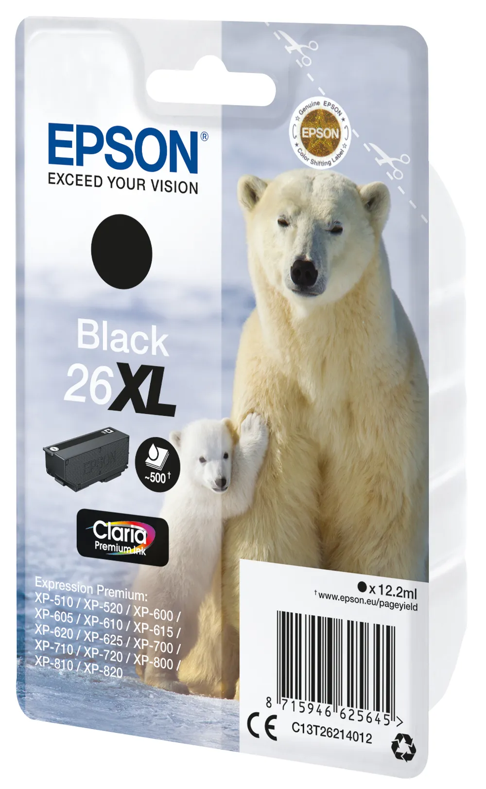 C13T26214012 26XL Eisbär schwarz Druckerpatrone