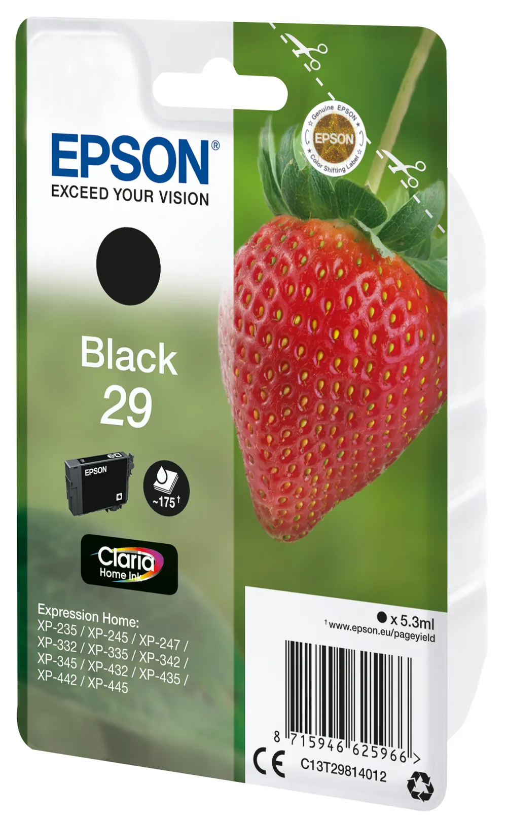 C13T29814012 Erdbeere schwarz Druckerpatrone