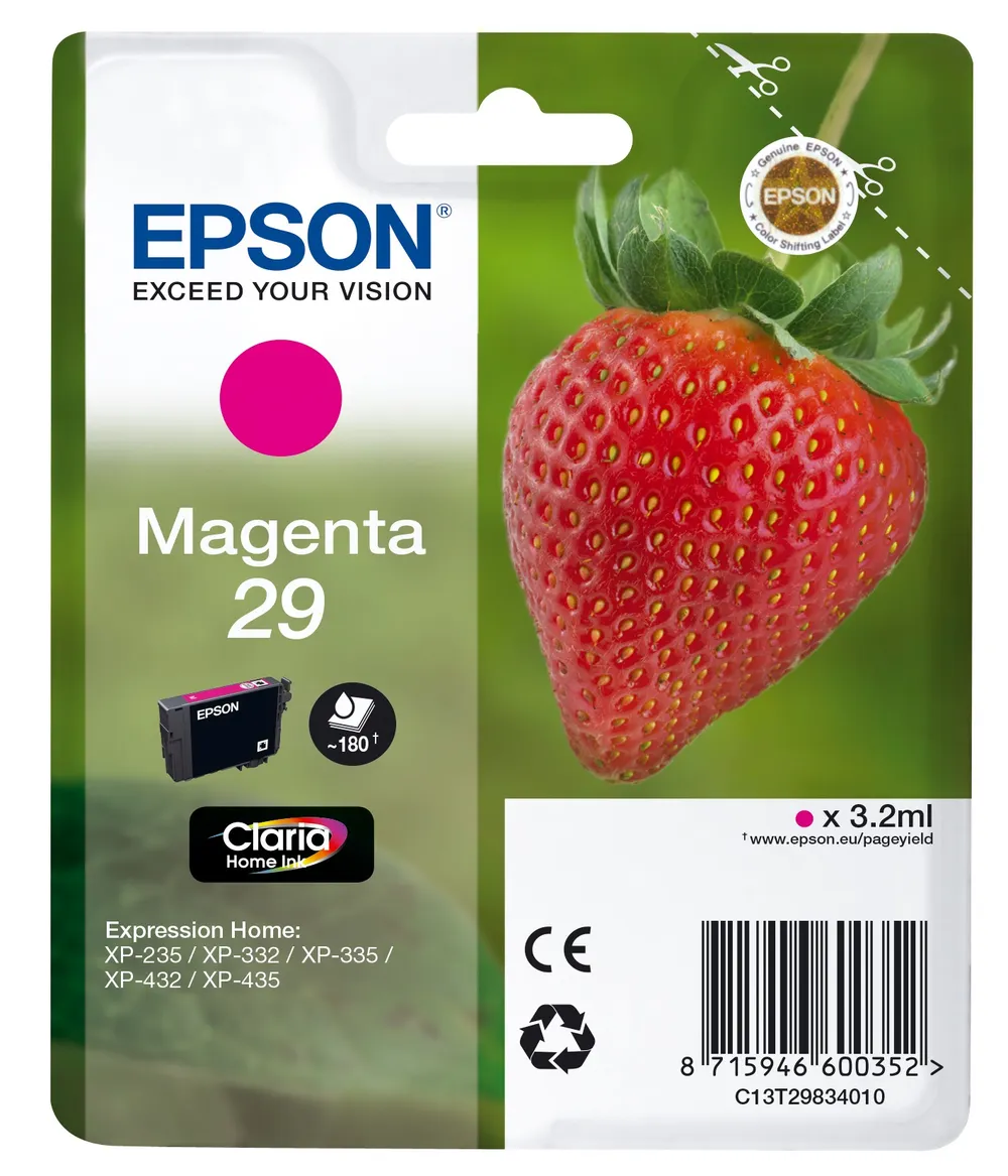 Epson Strawberry 29 M Druckerpatrone 1 Stück(e) Original Standardertrag Magenta